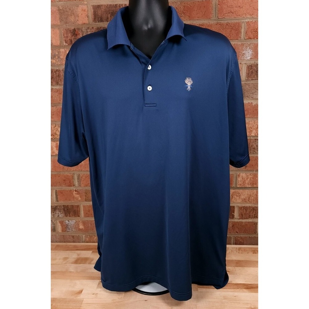 Peter Millar Summer Comfort Mens Size XL Stretch E4 Blue Polo Shirt